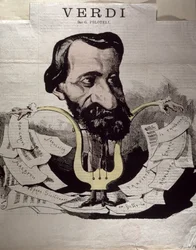 Giuseppe Verdi, Karikatur, 1860er Jahre